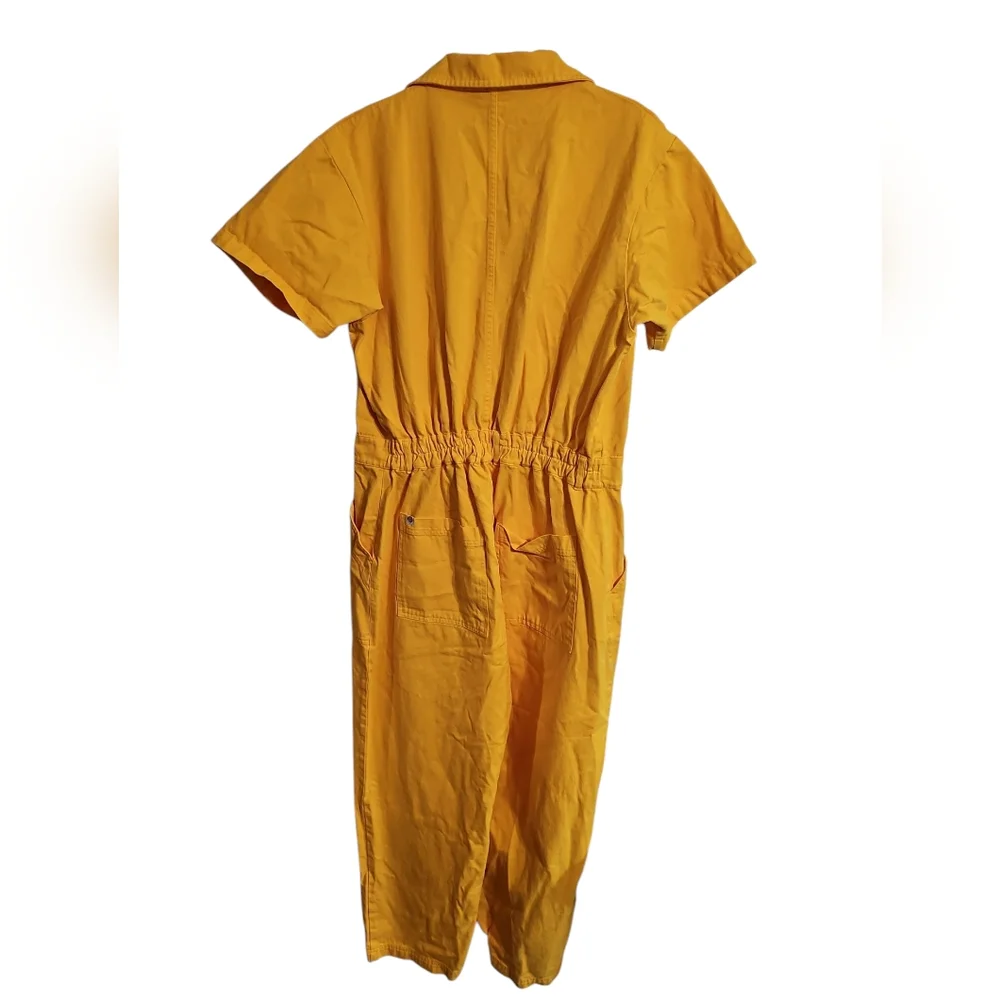 Big Bud Press 1XL Sunshine Yellow Short Sleeve Jumpsuit Utility Workwear LA HTF - Picture 4 of 6